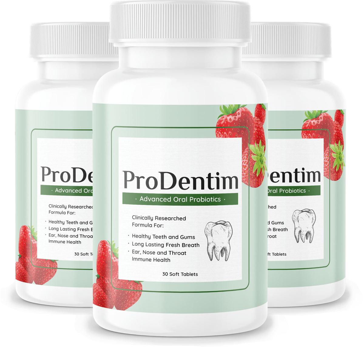 ProDentim chewable oral probiotic supplement bottles